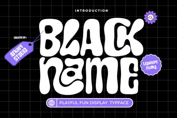 Black Name Font: Bold Display Typography