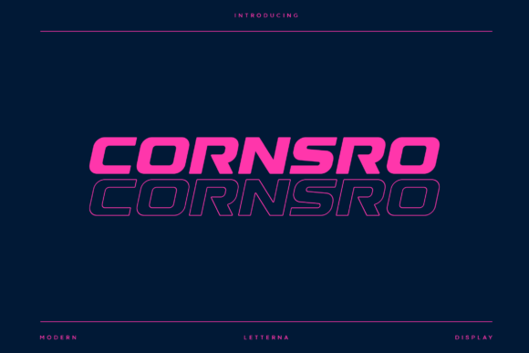 Cornsro: Engineering Visual Velocity in Modern Display Typography