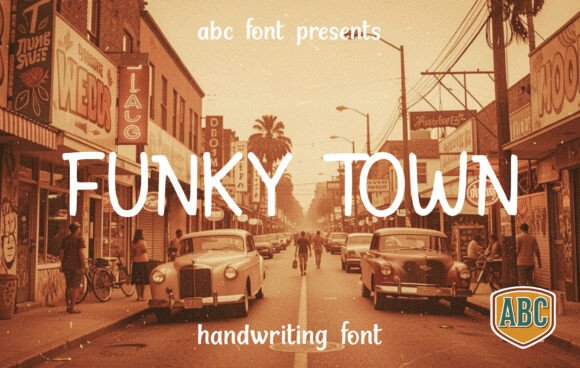 Funky Town Font: Vintage Street Style for Modern Design