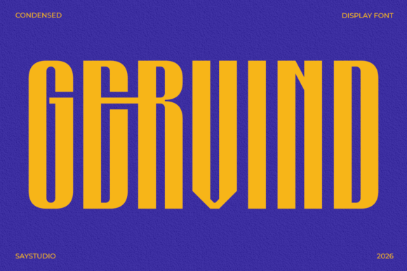 Gervind: Maximizing Impact with Bold Condensed Typography