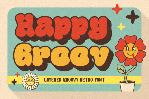 Happy Groov: Layered Retro Font for Vibrant Design