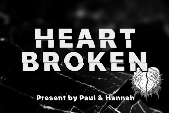 Heartbroken Font: Bold Split-Line Display Typography