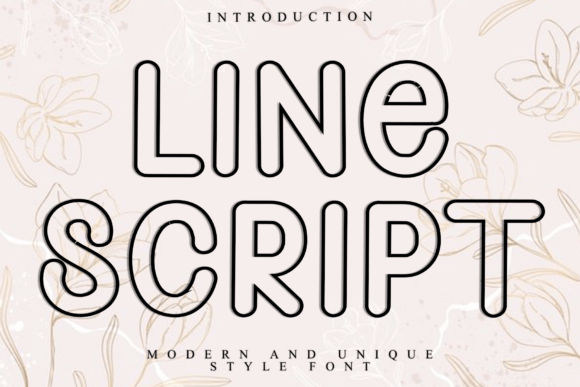 Line Script: Modern Outline Typography