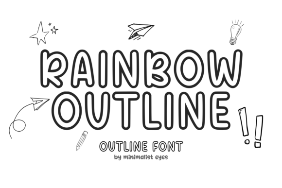 Rainbow Outline: Elevating Creative Projects with Playful Minimalism
